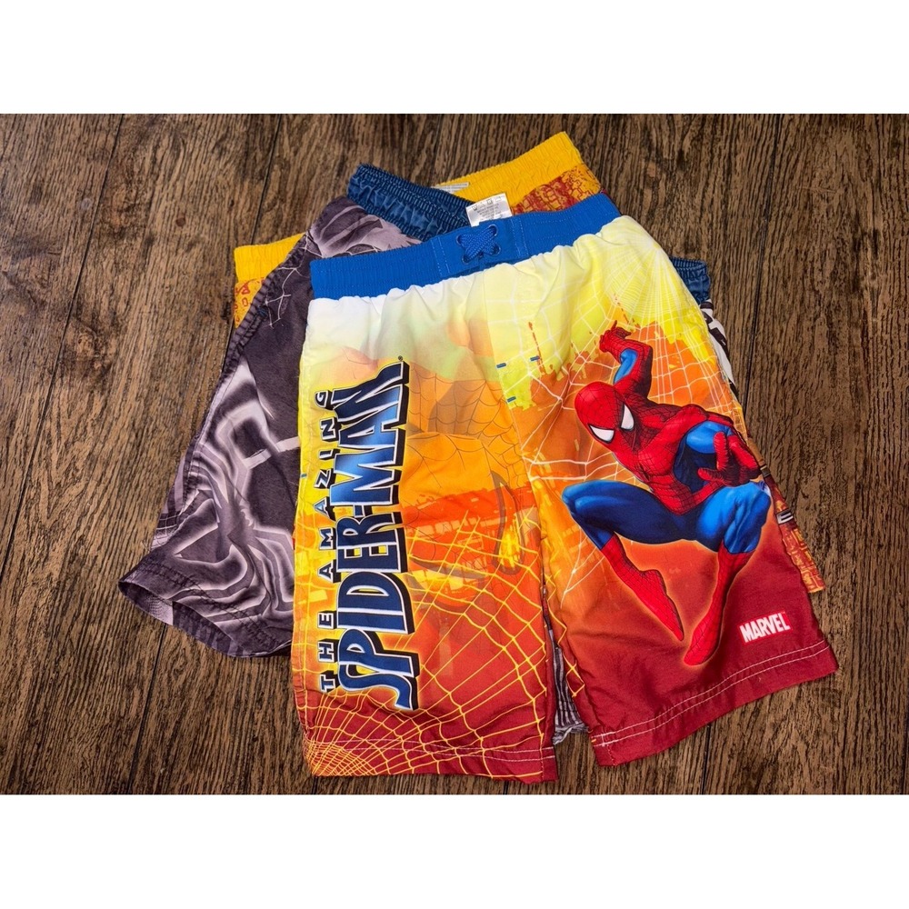 Vintage Y2K Spider-Man swim trunks lot 6/7